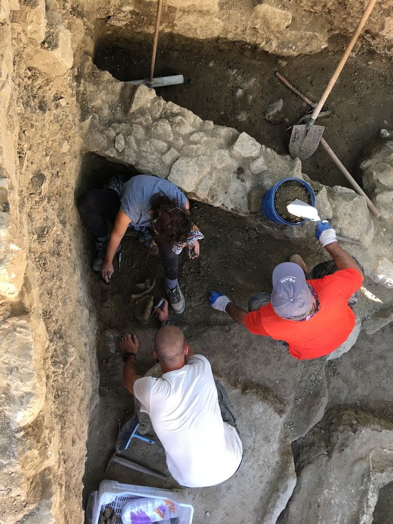 Archeologists excavate parts of the Myra theater in Demre, Turkey.