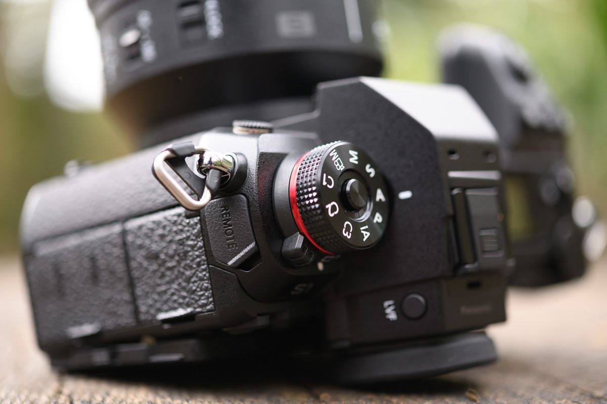 The mode dial stands proud of the top plate, which makes it easy to turn.