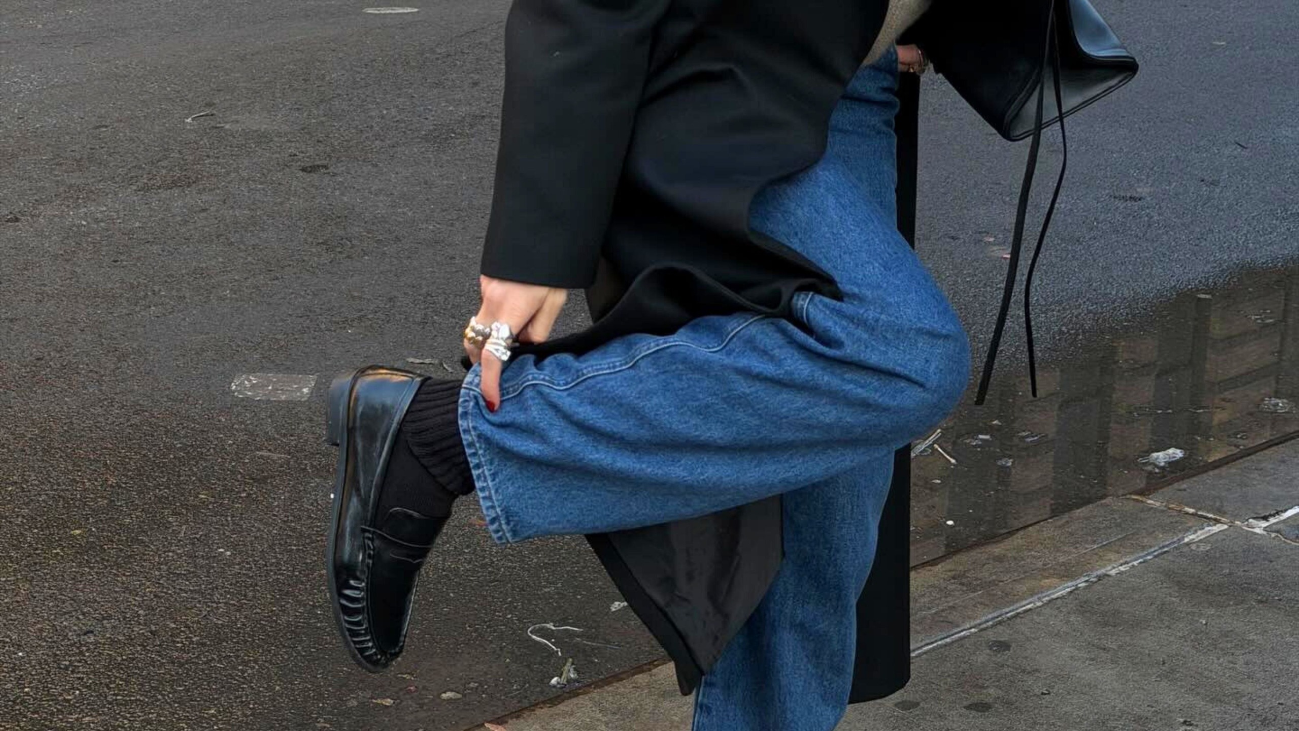 Coco Schiffer wearing loafers.