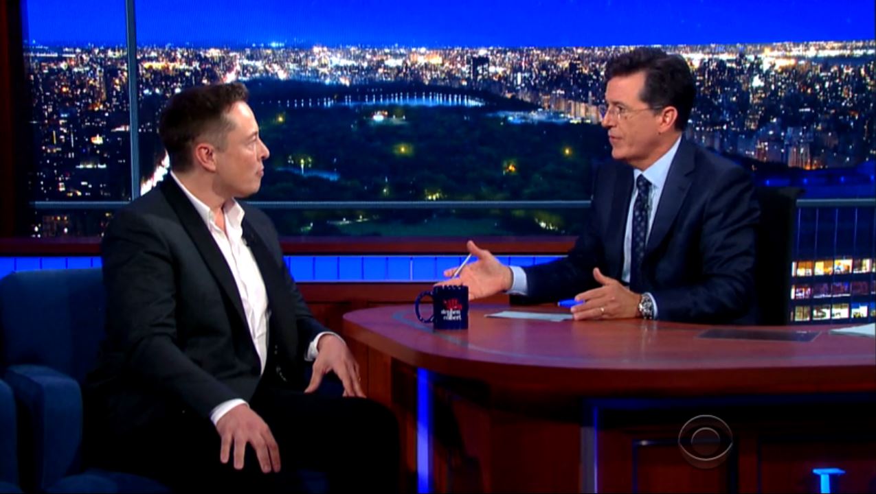 Colbert Interviews Musk