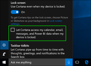 Let Cortana access