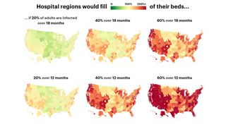 Map-based visualisations of Hospital Bed Capacity & COVID Estimates