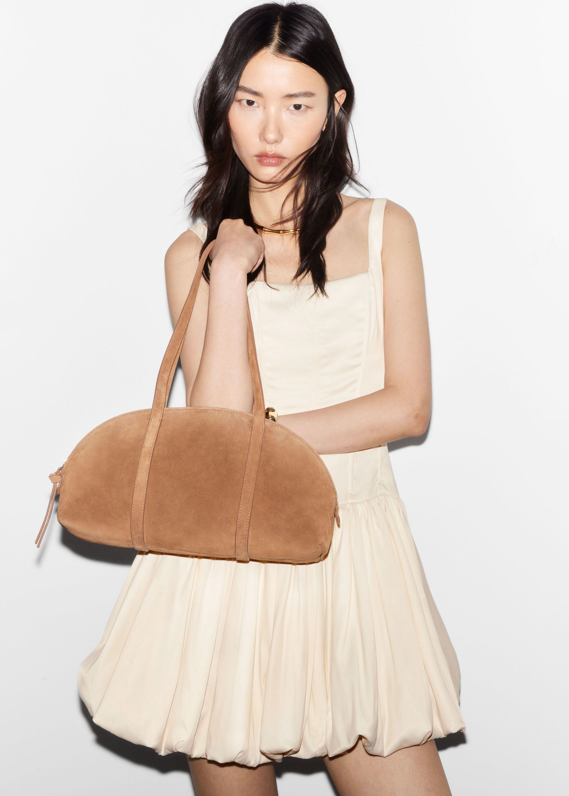 Suede Bowling Bag