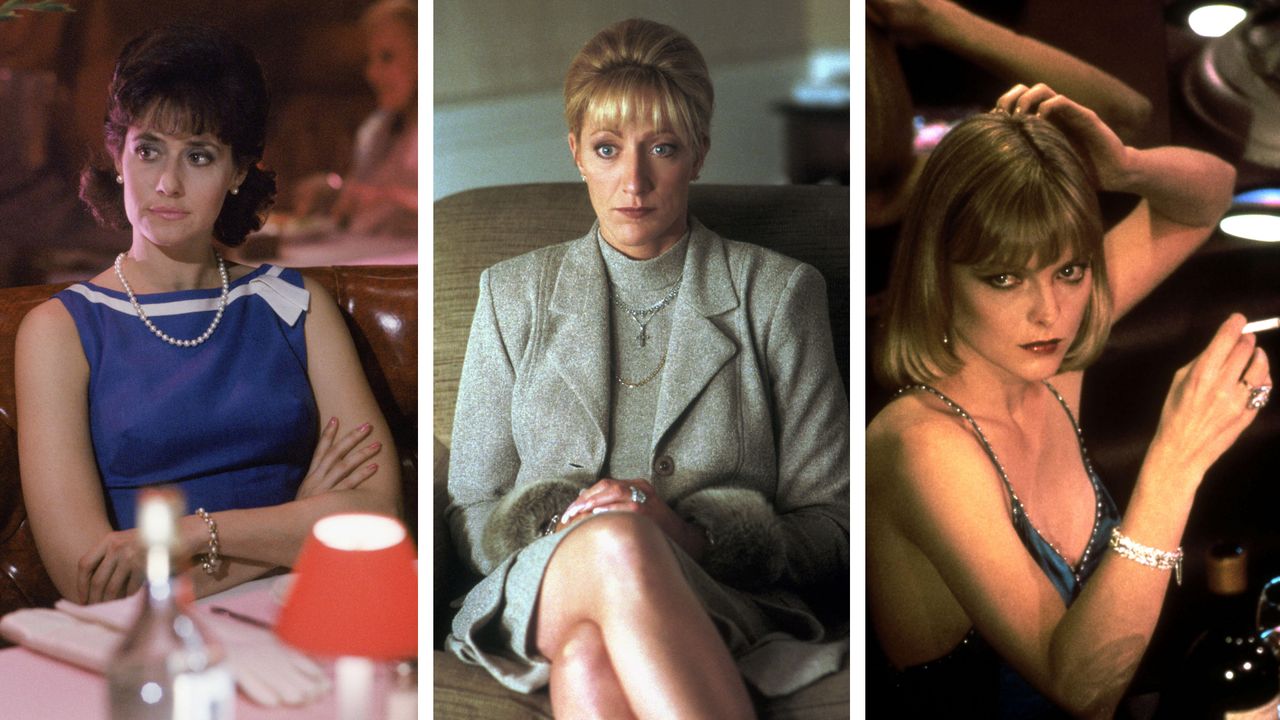 Lorraine Bracco as Karen in &quot;Goodfellas,&quot; Edie Falco as Carmela in &quot;The Sopranos,&quot; and Michelle Pfeiffer as Elvira in &quot;Scarface&quot;