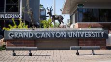 The entrance to Grand Canyon University in Phoenix, Arizona.