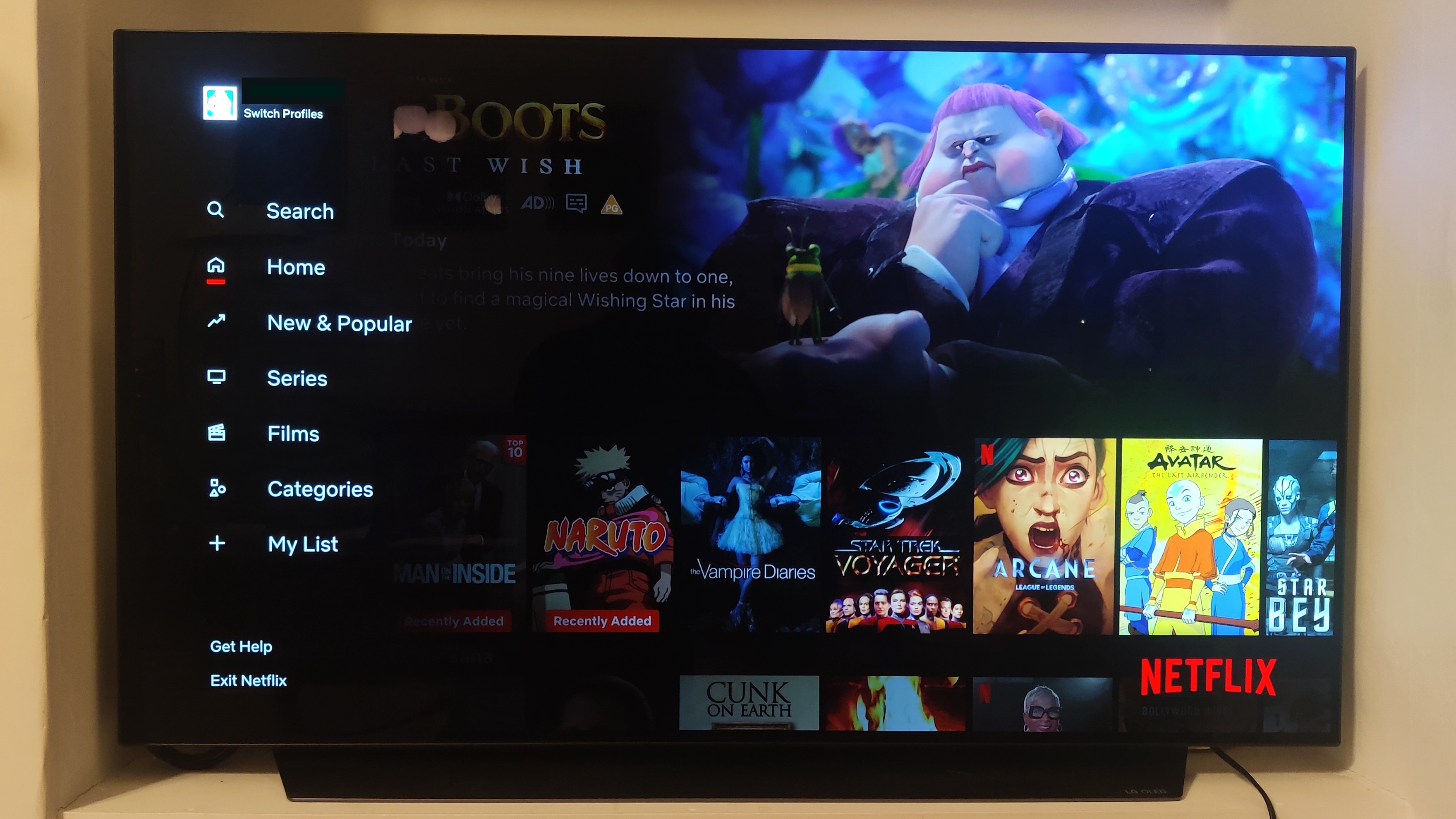 Netflix app on LG smart TV