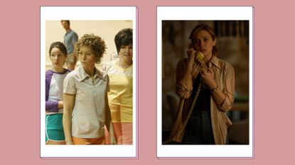 clips from shows about candy montgomery; jessica biel as candy in candy on hulu and elizabeth olsen as candy in love & death