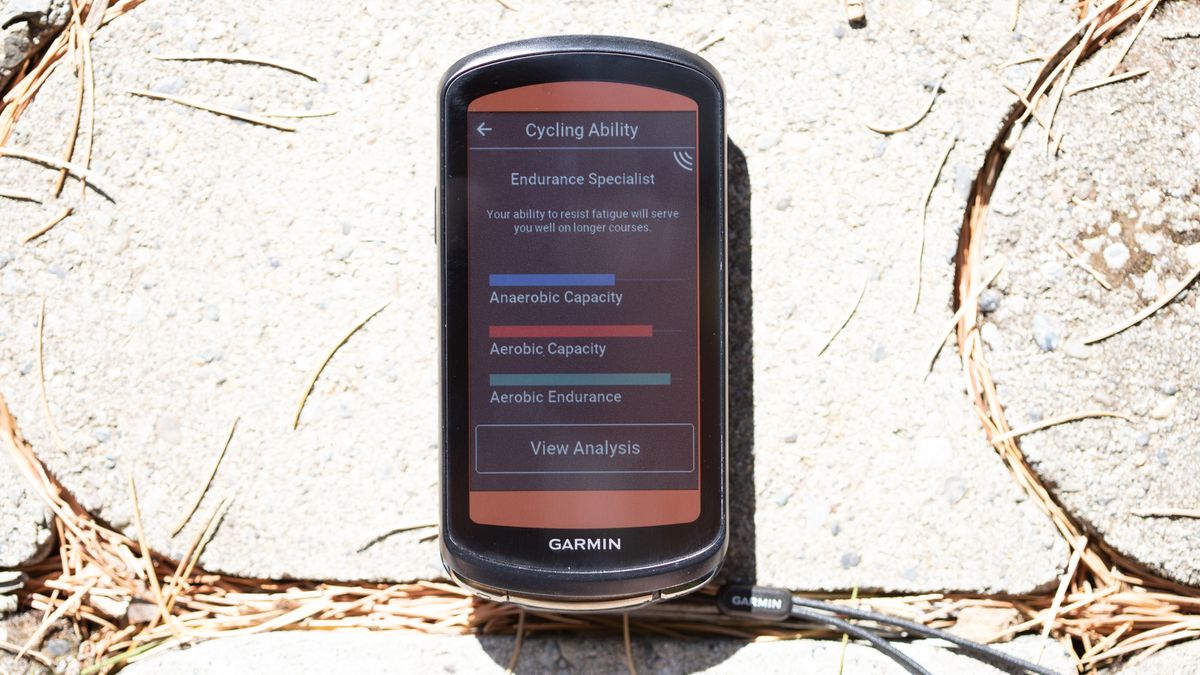 Garmin 1040 Solar cycling ability screen