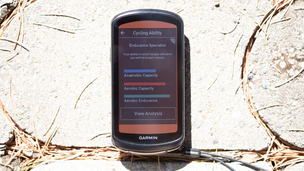 Garmin 1040 Solar cycling ability screen