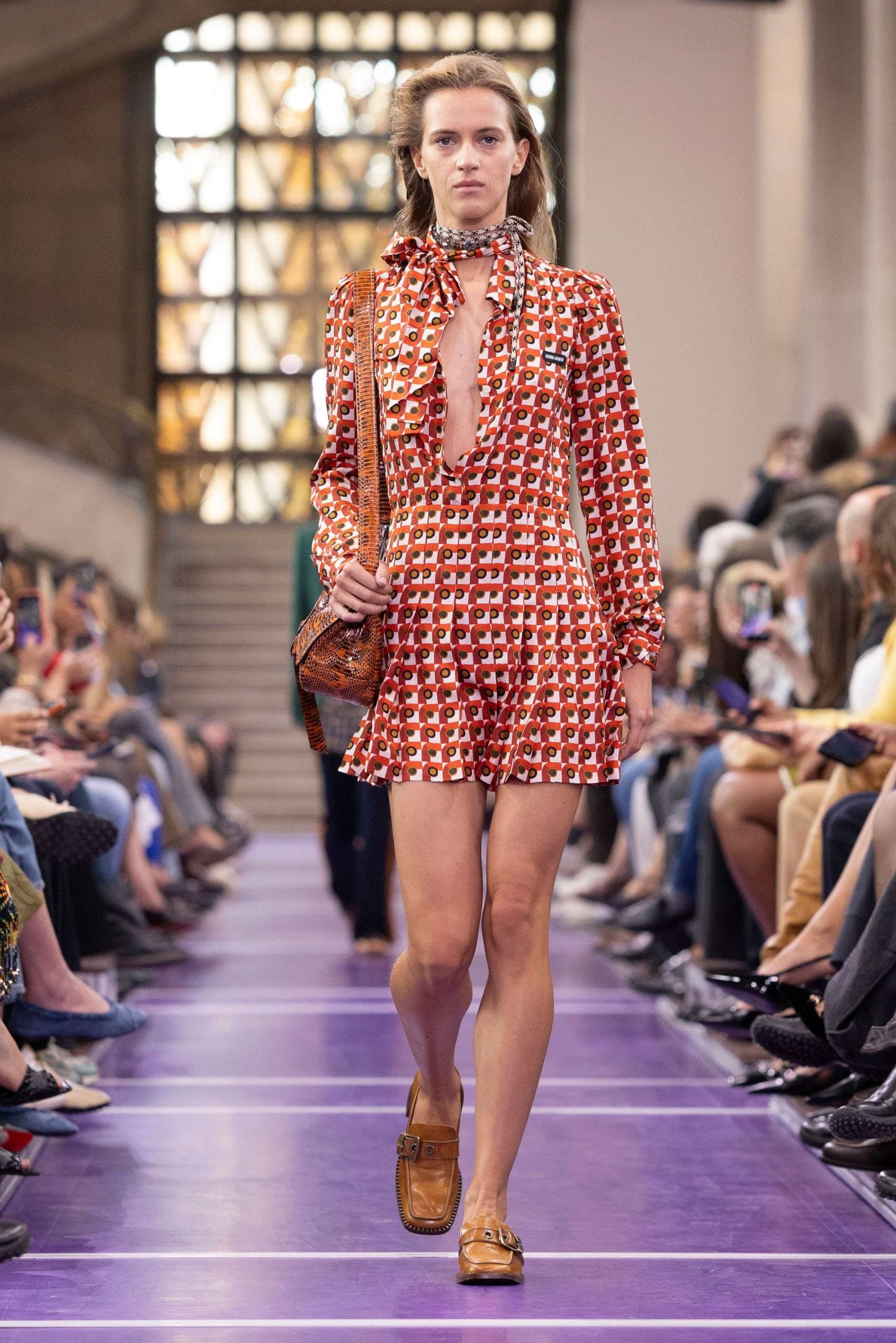 Miu Miu S/S 27 runway, retro influence trend