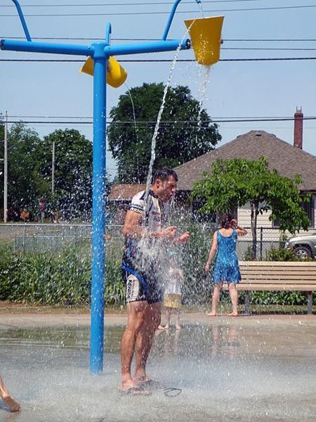 Jason Berry cools off after another long, hard day.