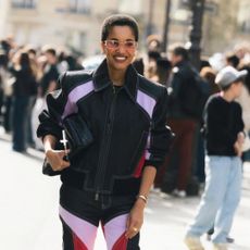 a guest at paris fashion week making the best street style list