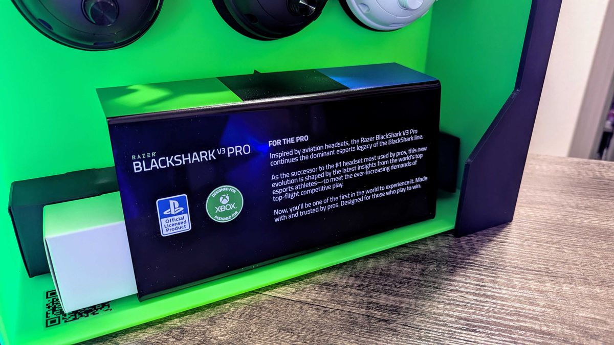 Image of the Razer BlackShark V3 Pro wireless gaming headset.