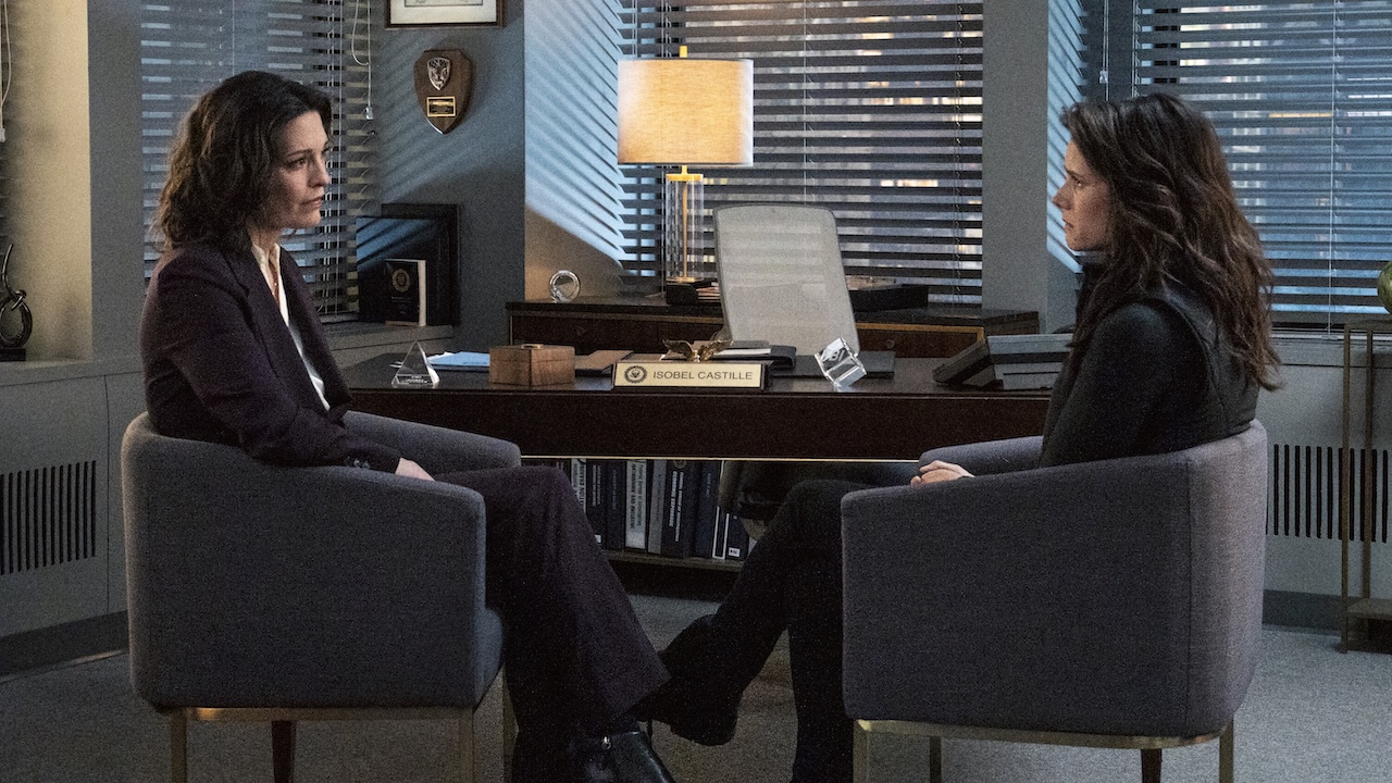 Maggie coming clean to Isobel in the SAC office in FBI Season 8x16