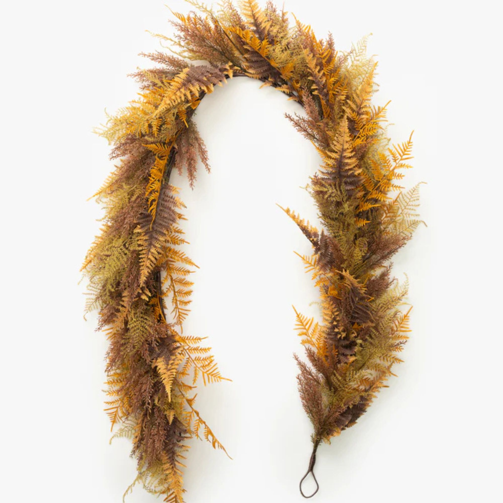 6&#039; Faux Golden Fern Garland