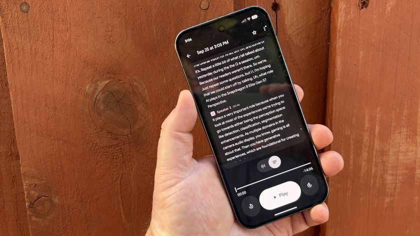 Recorder app transcript on a Pixel 10 Pro
