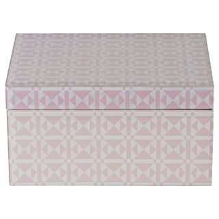 pink coloured trinket box