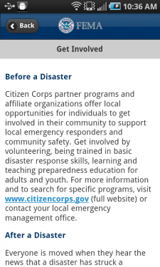 FEMA Android app