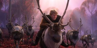 Kristoff on Sven in Frozen II