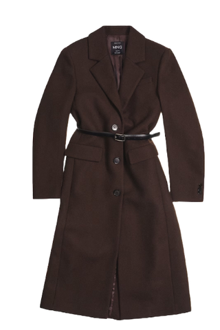 MANGO, Structured Wool Coat 