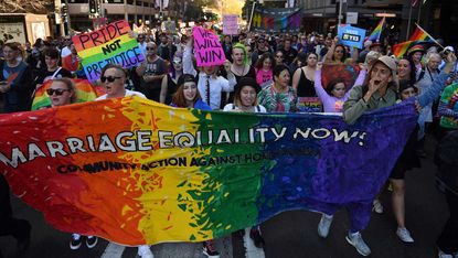 Thousands turn out around Australia to rally in support of same-sex marriage