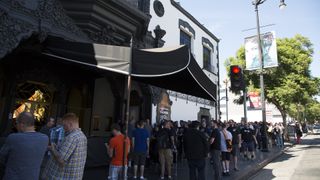 Fans line up in Hollywood to wait for CitizenCon to open its doors.
