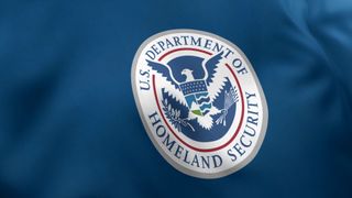 Department of Homeland Security logo on a flag