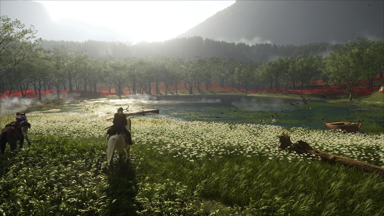 A screenshot of the landscape of Ghost of Yotei