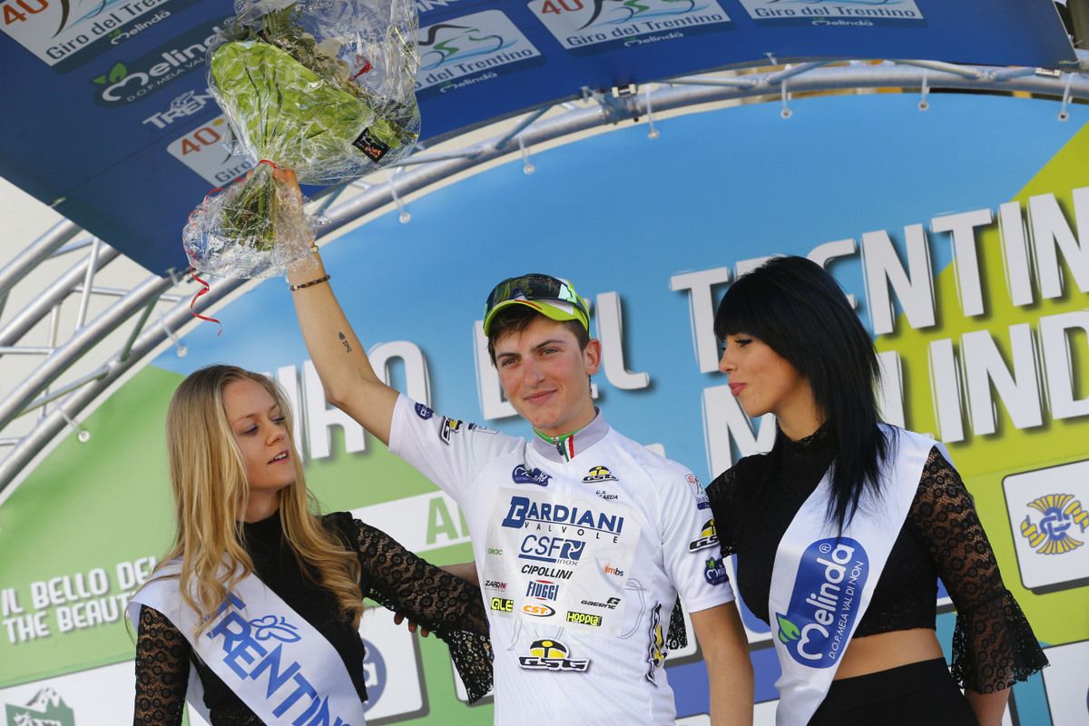 Giulio Ciccone (Bardiani CSF) in the best young rider jersey