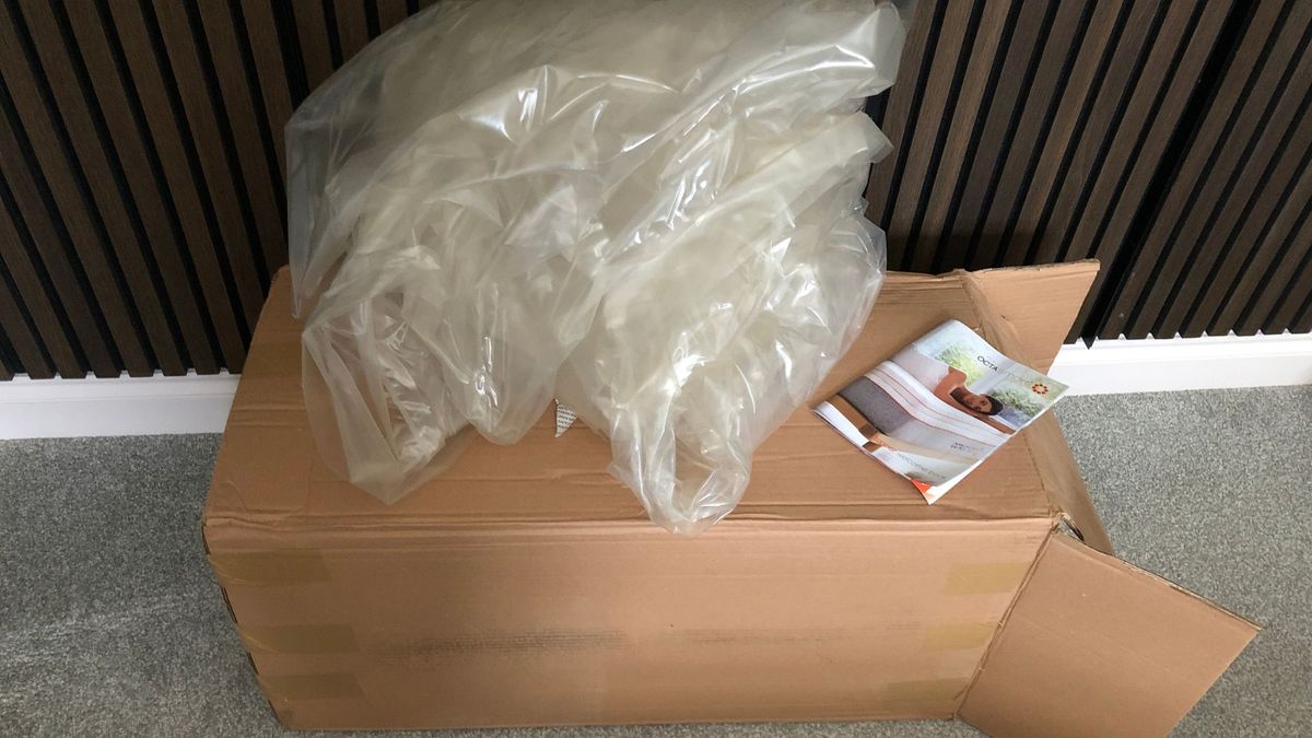 The waste left over from unpacking the Octasmart Deluxe Topper