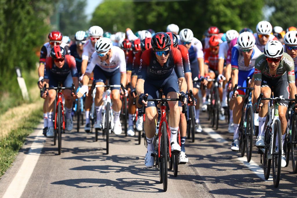 REGGIO EMILIA ITALY MAY 18 Salvatore Puccio of Italy and Team INEOS Grenadiers competes during the 105th Giro dItalia 2022 Stage 11 a 203km stage from Santarcangelo di Romagna to Reggio Emilia Giro WorldTour on May 18 2022 in Reggio Emilia Italy Photo by Michael SteeleGetty Images