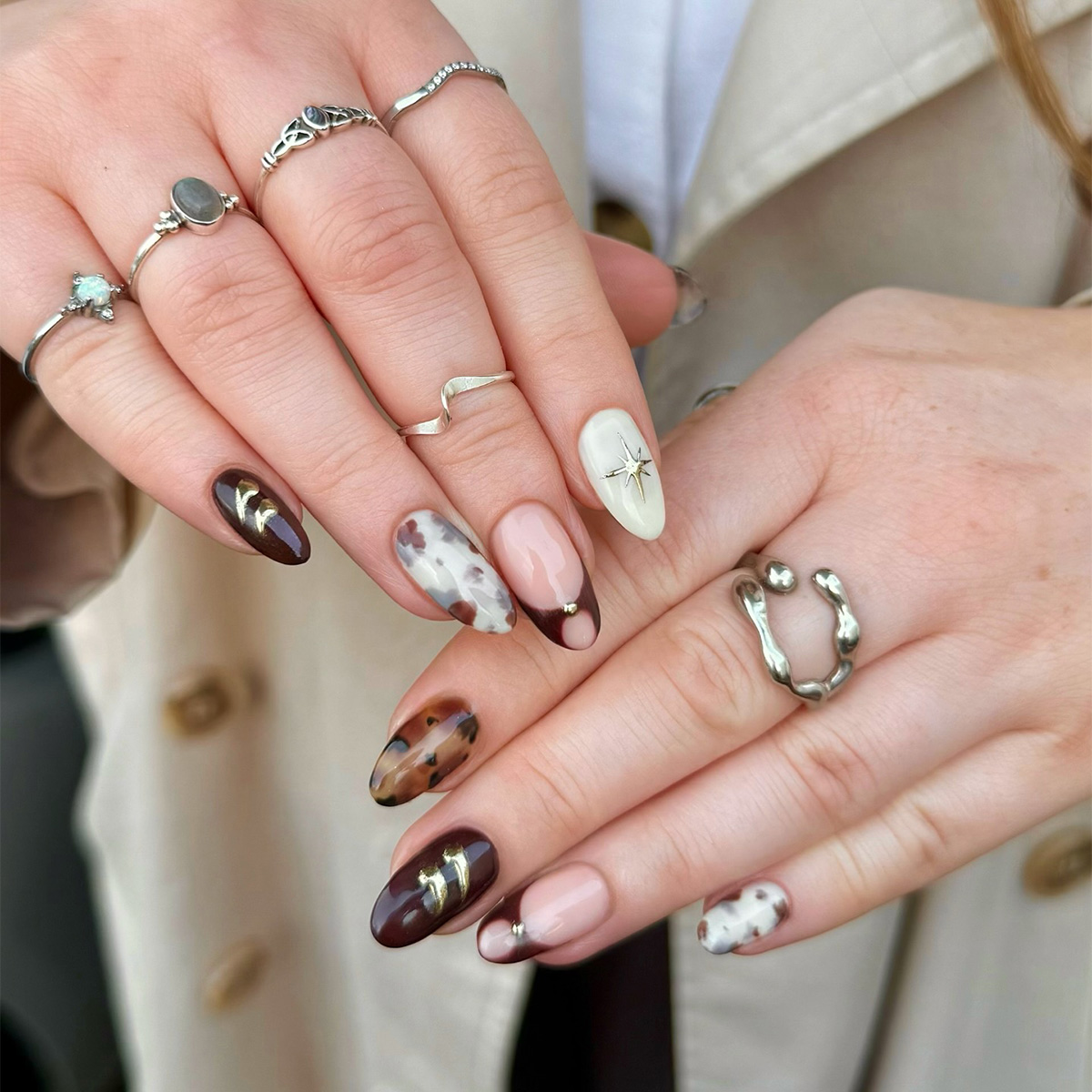 An autumn inspired manicure by Charlotte Cliff