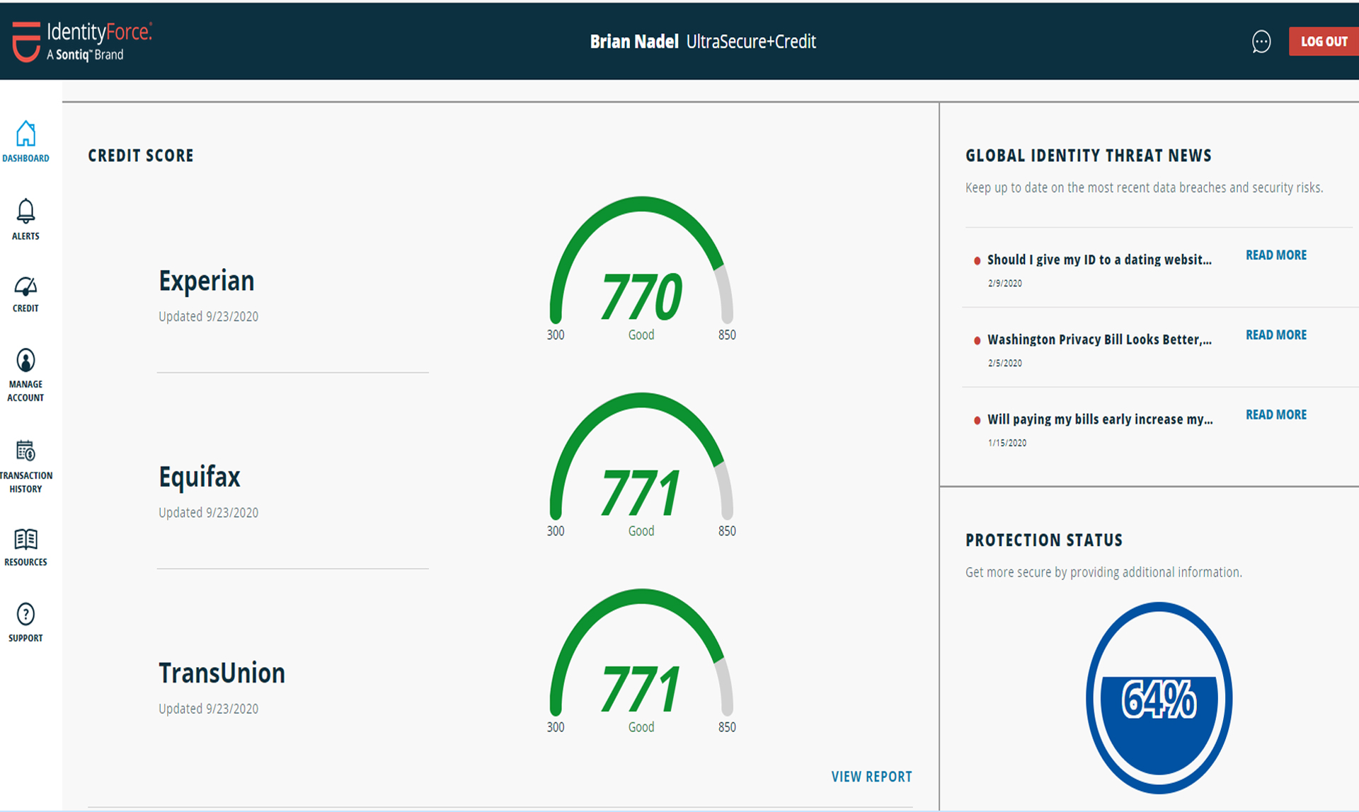 IdentityForce UltraSecure+Credit review
