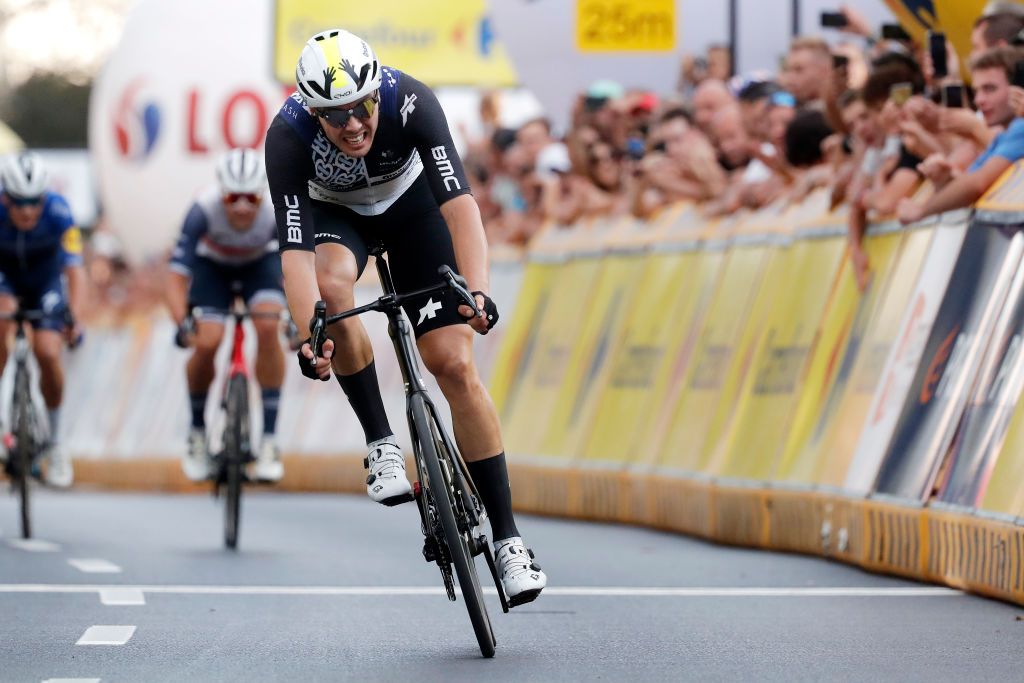 RZESZOW POLAND AUGUST 11 Maximilian Richard Walscheid of Germany and Team Qhubeka Nexthash at finish line during the 78th Tour de Pologne 2021 Stage 3 a 226km stage from Sanok to Rzeszw TourdePologne TDP2021 UCIWT on August 11 2021 in Rzeszow Poland Photo by Bas CzerwinskiGetty Images