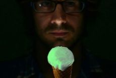 Bioluminescent jellyfish ice cream