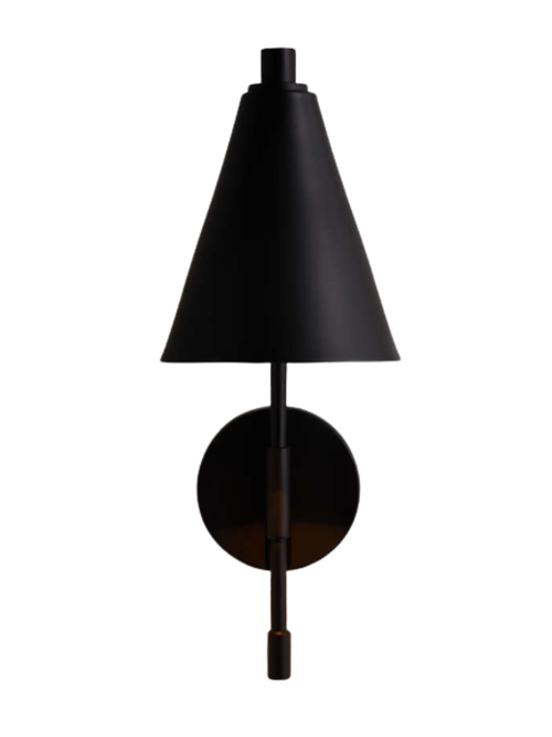 Lisse Black Outdoor Wall Sconce Light