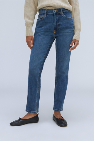 classic wash high waisted jeans