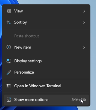 Windows 11 Context Menu