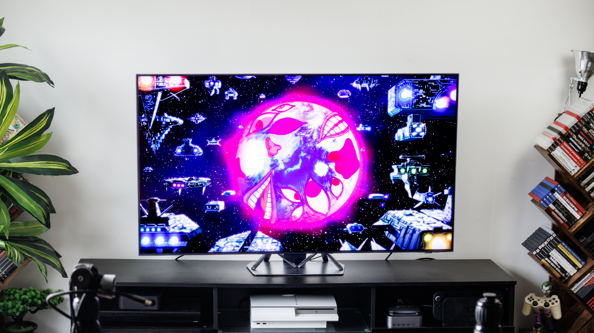 Samsung QN90F Neo QLED TV in a living room