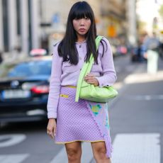 Fashion week attendees spotted wearing pastel accessories