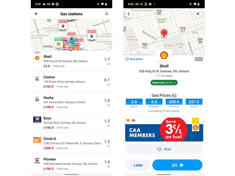 How to find the cheapest and closest gas stations from the Waze app