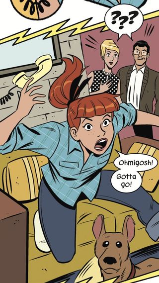 Patsy Walker #1 interior art by Derek Charm, with colors by Rico Renzi