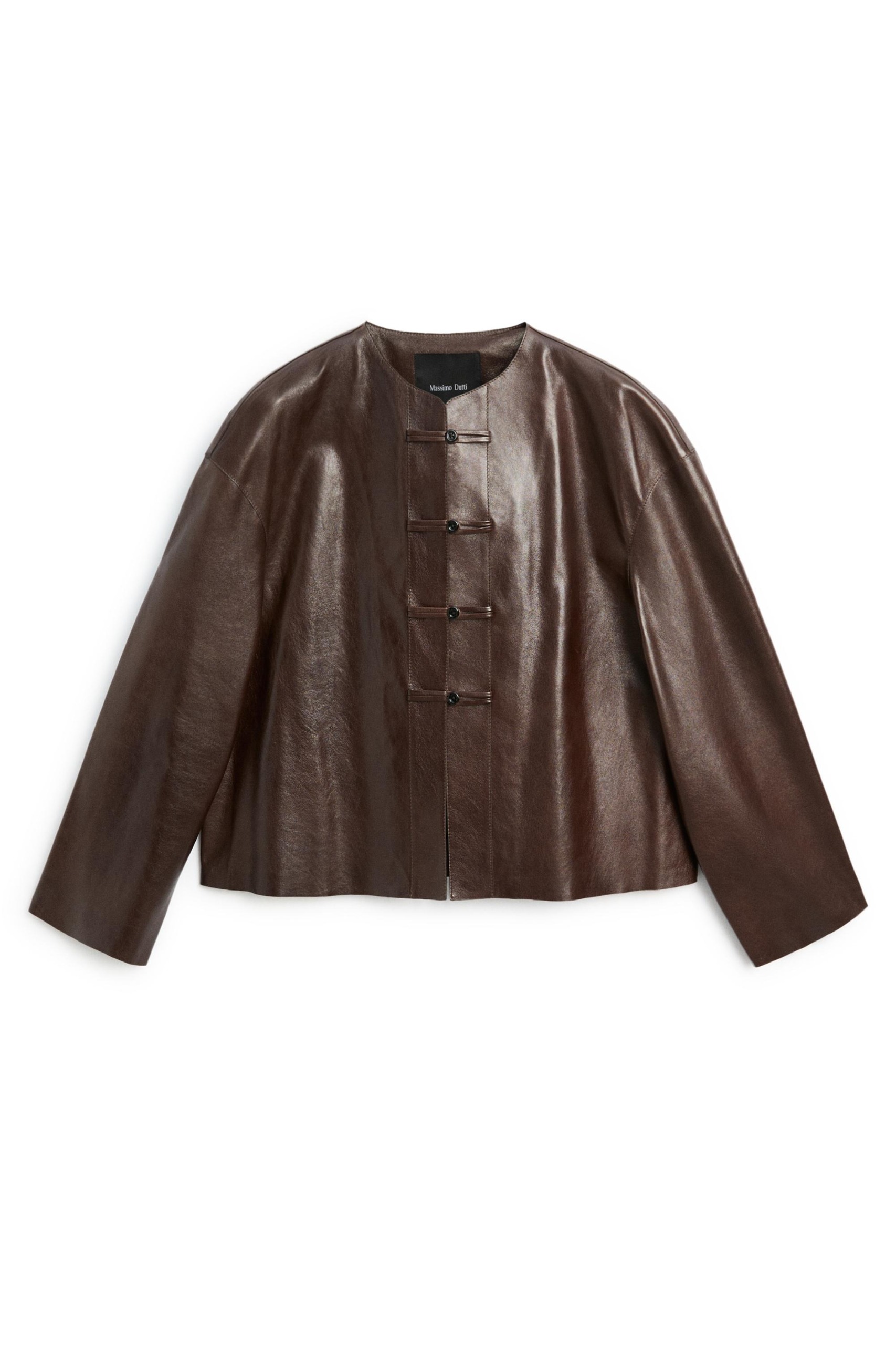 Massimo Dutti, Nappa Leather Toggle Jacket