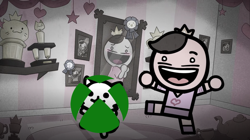 Xbox logo over screenshot of mewgenics