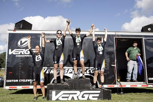 LadiesFirst Racing swept the top four places in the elite women's race.