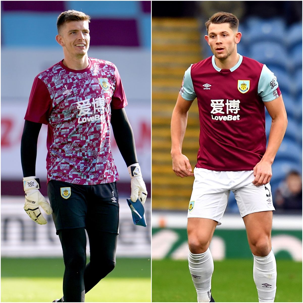 Burnley duo Nick Pope and James Tarkowski