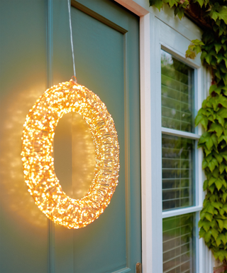 A wreath made from LEDs