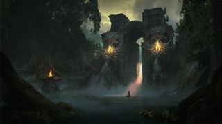 Diablo 4: Vessel of Hatred expansion concept art showing Nahantu 