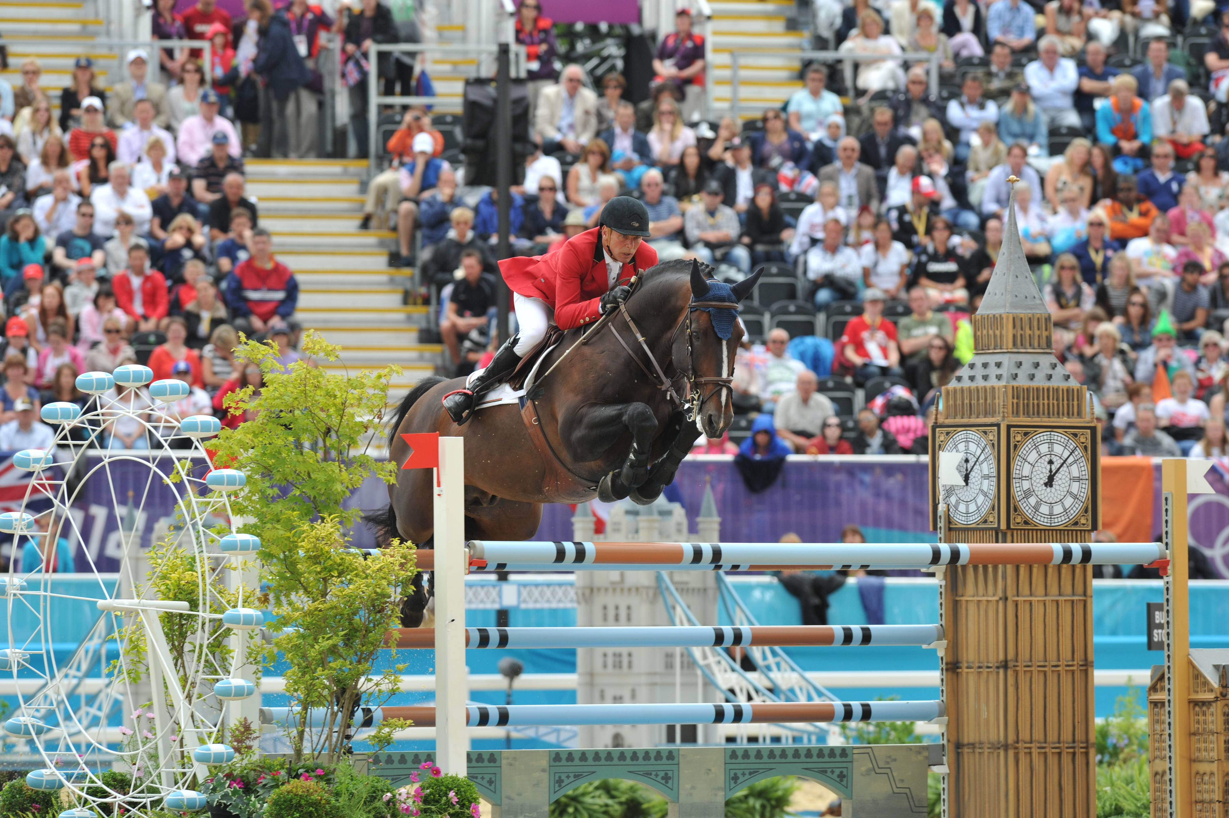 Pictured Belgian Olympic showjumper Dirk Demeersman at the London 2012 Games.