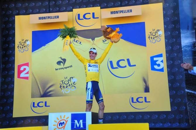 Daryl Impey (Orica-GreenEdge) is the first African in the yellow jersey.